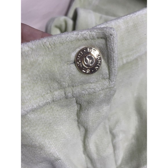 St. John Sport by‎ Marie Gray Size 4 Velour Velvet Spring Green Pants Vintage - Picture 15 of 15